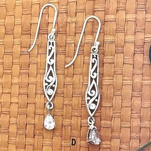 Silpada Cubic Zirconia 925 Sterling Silver Dangle Earrings W1080